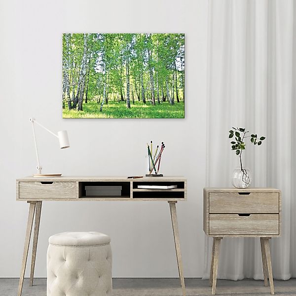 Wallarena Leinwandbild Wald Sonne Natur Grün günstig online kaufen