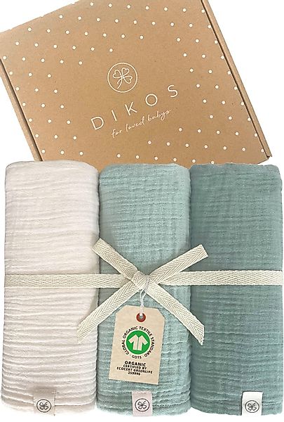 Babydecke Mulltücher 3er-SET gekreppt, Spucktuch 64x64 günstig online kaufen