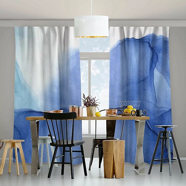 Vorhang Meliertes Tintenblau günstig online kaufen