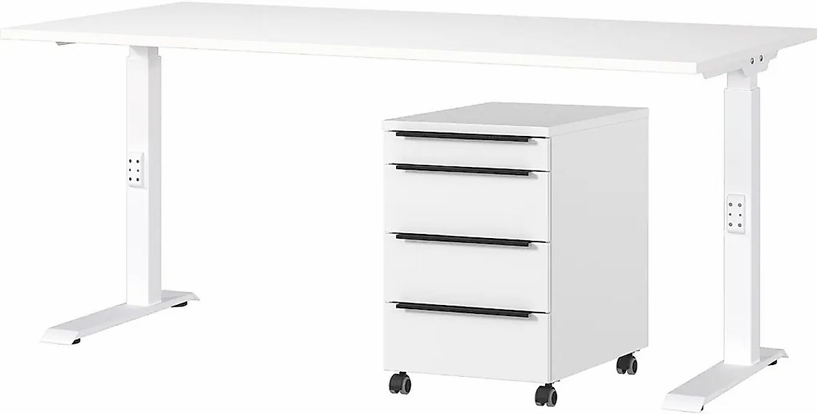 GERMANIA Büromöbel-Set "Mailand" 2 Stk. tlg. inkl. Schreibtisch und Rollcon günstig online kaufen