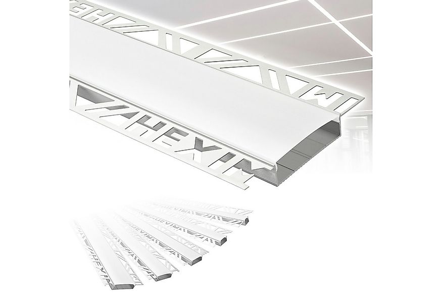 Hexim LED-Stripe-Profil 2m Trockenbauprofil Alu LED Profil Unterputz (20m/1 günstig online kaufen