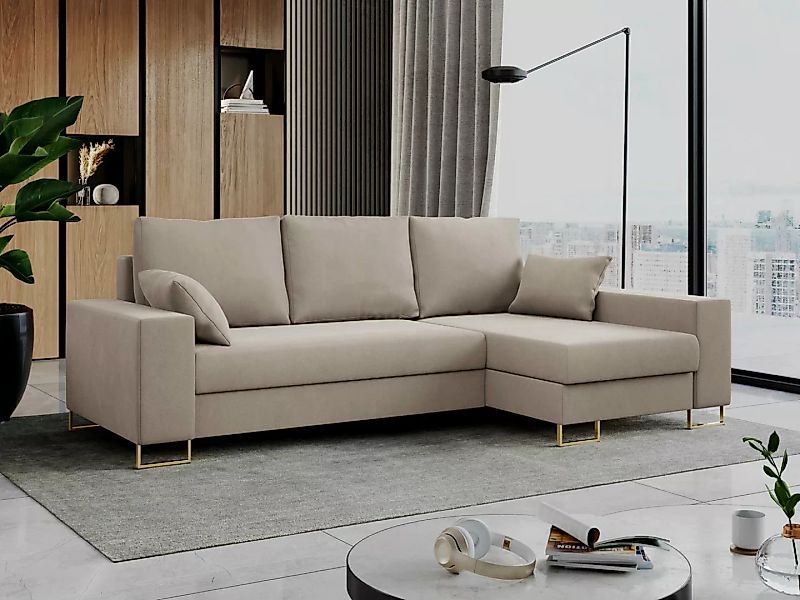 MKS MÖBEL Ecksofa DORIAN, Set, Schlaffunktion, Bonellfedern, Metallbeine, M günstig online kaufen