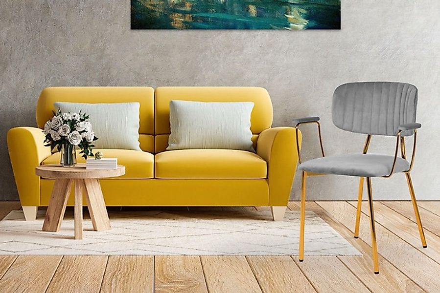 Kayoom Polsterstuhl »Stuhl Giselle 225 2er-Set, Gestell aus Edelstahl« (Set günstig online kaufen