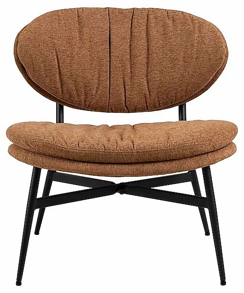 ACTONA GROUP Loungesessel »Burma«, Terracotta Stoff, schwarze Stahlbeine, S günstig online kaufen