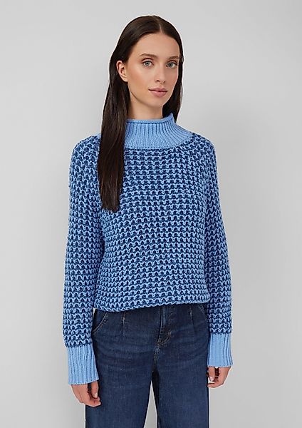 s.Oliver Longpullover Strickpullover Gemusterter Strickpullover mit günstig online kaufen
