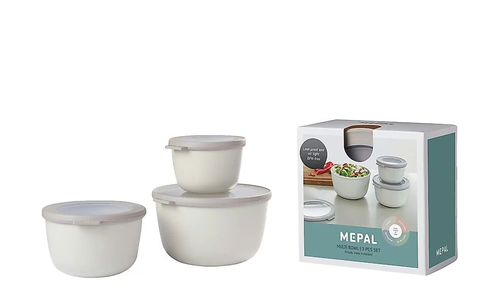 Mepal Multischüssel-Set  Cirqula ¦ weiß ¦ Kunststoff ¦ Maße (cm): B: 19,2 H günstig online kaufen