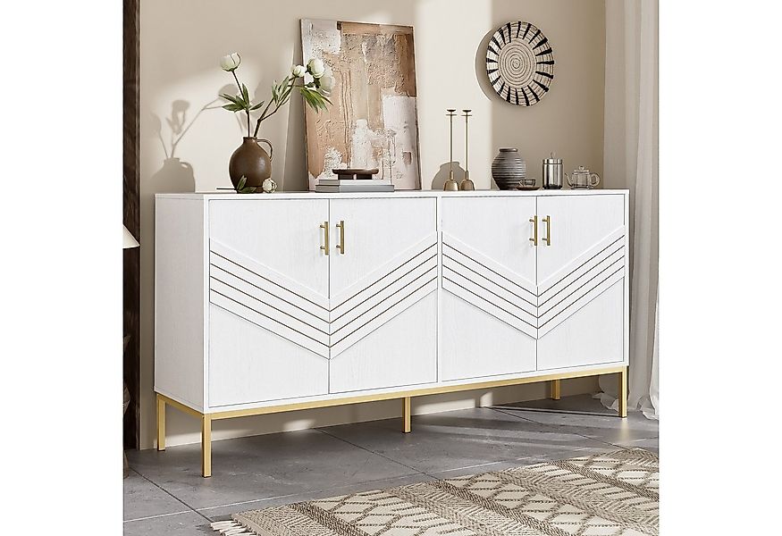 Merax Sideboard (160 L x 40 B x 80,5 H, 1 St., Buffetschrank Schrank), Komm günstig online kaufen