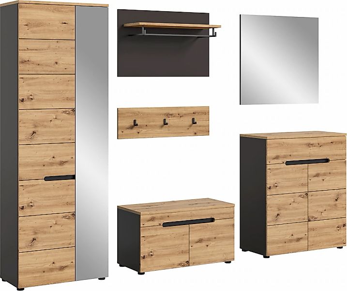 INOSIGN Garderoben-Set "Rehat, Garderobenkombination, Breite 255cm", (6 St. günstig online kaufen