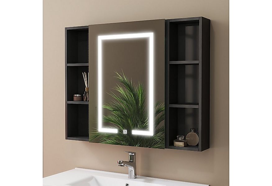 duschspa Spiegelschrank LED Badschrank mit Steckdose drei Lichtfarbe dimmba günstig online kaufen