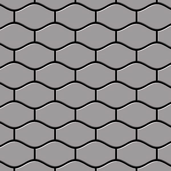 ALLOY Mosaik Fliese Massiv Metall Edelstahl Matt Grau 1,6mm Stark Karma-s-s günstig online kaufen