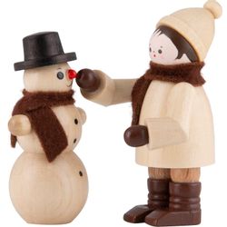 Volkskunstwerkstatt Romy Thiel Dekofigur Thiel-Figur Schneemannbauer günstig online kaufen