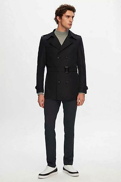 D'S DAMAT Caban Ds Damat Regular Fit Epaulette Belted Top Coat/Trenchcoat günstig online kaufen