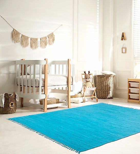 OTTO home Kinderteppich "Insa Fleckerl" rechteckig 5 mm Höhe Uni Farben, pa günstig online kaufen