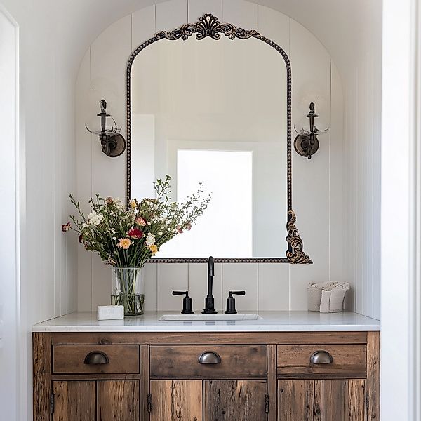 G-LEAF Wandspiegel Bogen-Wandspiegel, antiker Spiegel im günstig online kaufen