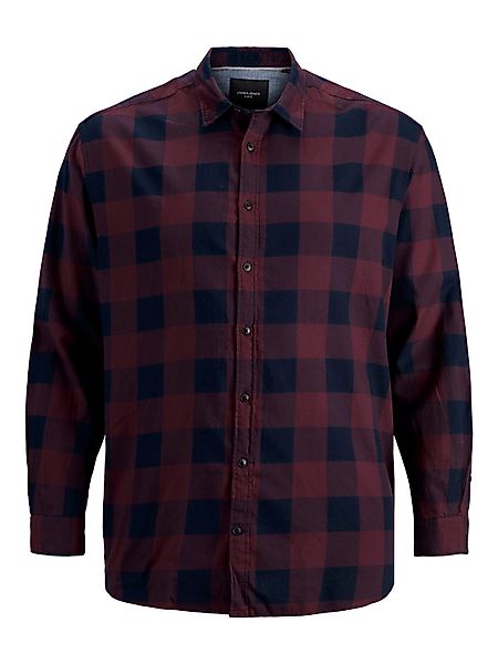 Jack & Jones Herren Freizeit Hemd JJEGINGHAM Comfort Fit Plussize günstig online kaufen