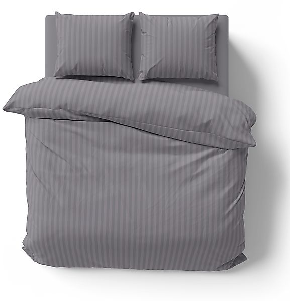 One Home Bettwäsche Damast, Mikrofaser, gestreift günstig online kaufen