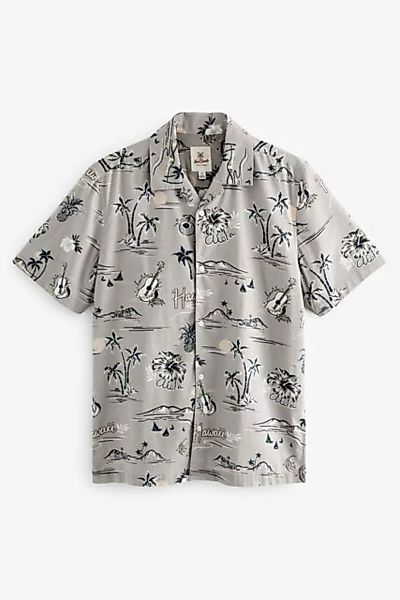 Next Kurzarmhemd Kurzärmeliges Hemd mit Blumenmuster (1-tlg) günstig online kaufen