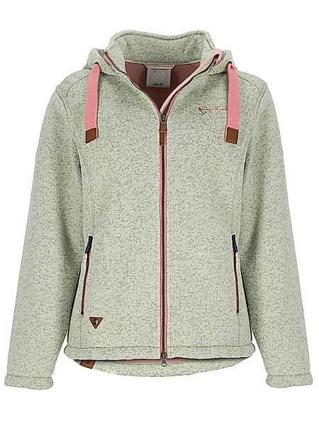 Dry Fashion Fleecejacke Damen Wollfleece-Jacke Poel mit Kapuze - Windabweis günstig online kaufen