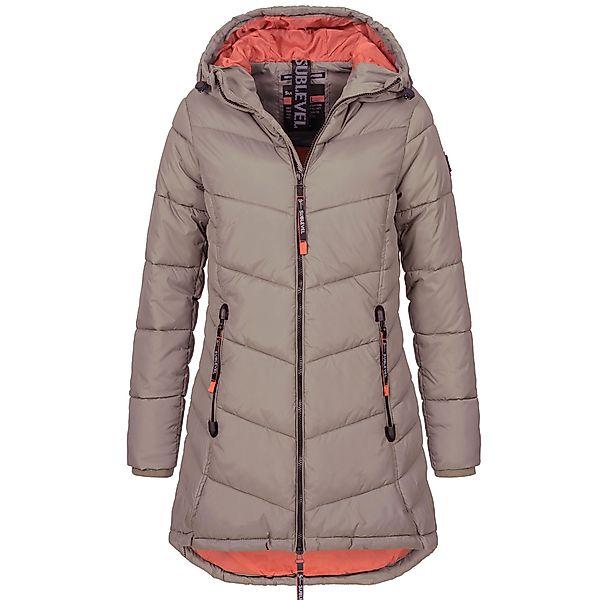 SUBLEVEL Steppjacke Damen Mantel mit Kapuze günstig online kaufen