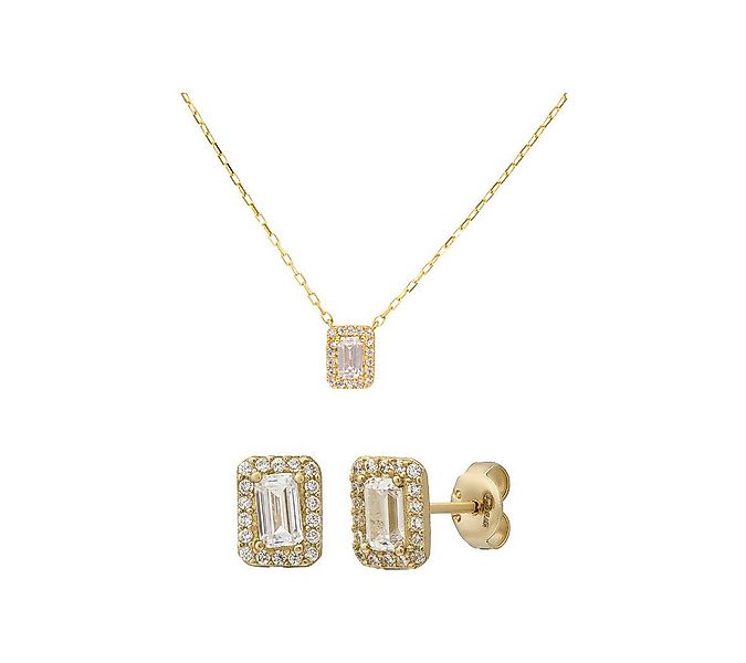 Suzan Gold Schmuckset Forever Sparkle – Echtgold Schmuckset mit Zirkonia-Ke günstig online kaufen