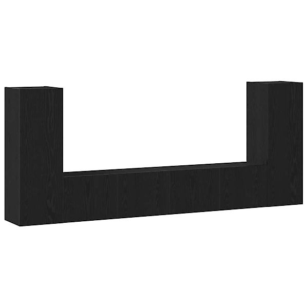 vidaXL TV-Schrank-Set 4-Tlg Schwarz Eichen-Optik 3393313 günstig online kaufen