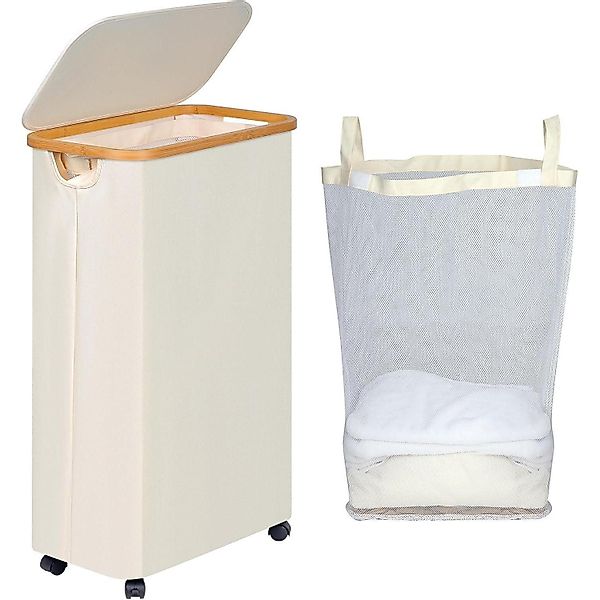 LuxusKollektion Wäschekorb Wäschekorb mit Rollen 75L günstig online kaufen
