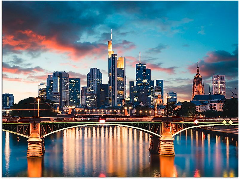 Artland Alu-Dibond-Druck "Frankfurt am Main Skyline II" Deutschland 1 Stk. günstig online kaufen