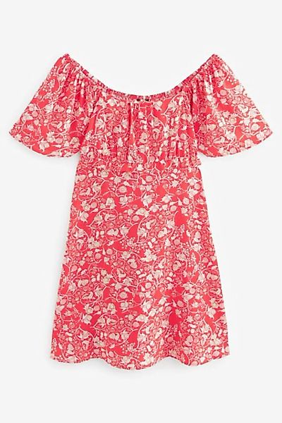 Next Sommerkleid Minikleid mit Karreeausschnitt und Flatterärmeln (1-tlg) günstig online kaufen