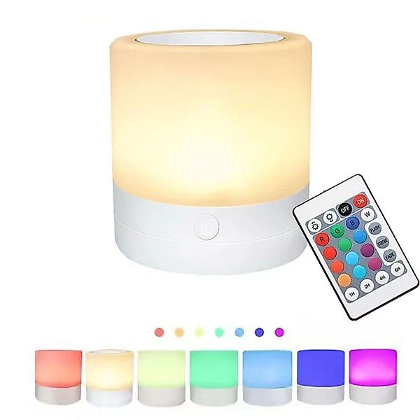 PRIISF LED Tischleuchte RGB Nachttischlampe Touch günstig online kaufen