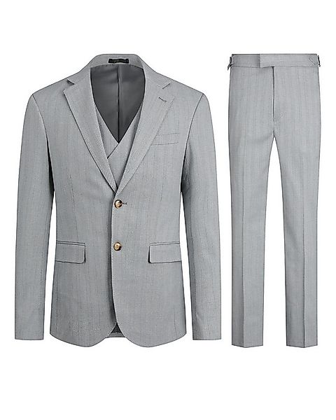 Allthemen Anzug (3 tlg) Herren Anzug Gestreift im Slim Fit Anzüge für Busin günstig online kaufen