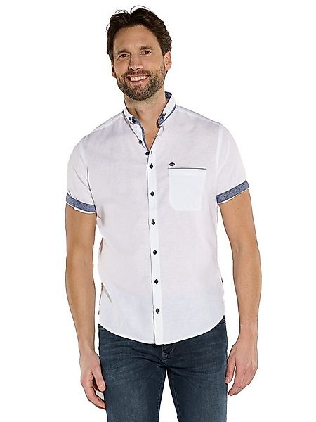 Engbers Kurzarmhemd Herren Kurzarm-Hemd mit Leinenanteil, Reinweiss günstig online kaufen