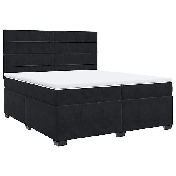 vidaXL Boxspringbett mit Matratze Schwarz 200x200 cm Samt 3291004 günstig online kaufen