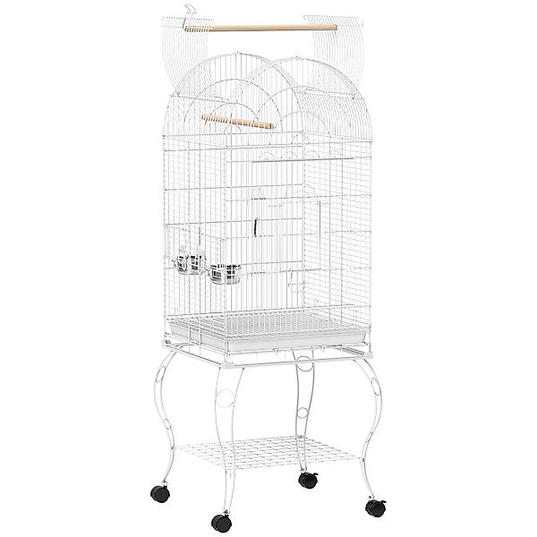 PawHut Vogelkäfig mit Rollen und Ablage, 51x51x153 cm, großer Käfig mit auf günstig online kaufen