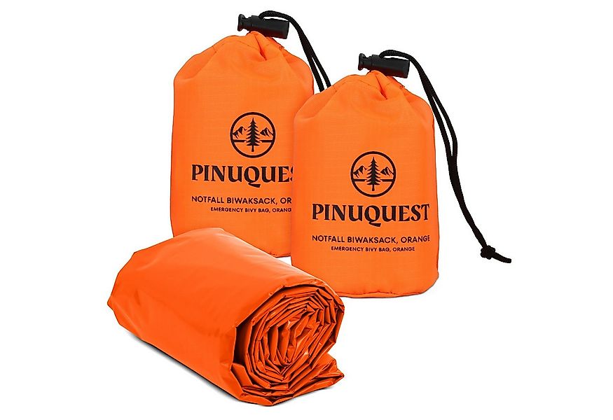 PINUQUEST Biwaksack Notfallschlafsack (2 tlg), Rettungsdecke Notfall-Biwaks günstig online kaufen