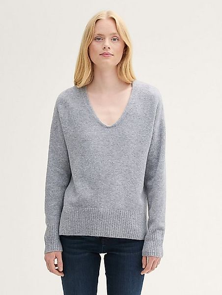 TOM TAILOR Denim Strickpullover mit V-Ausschnitt günstig online kaufen