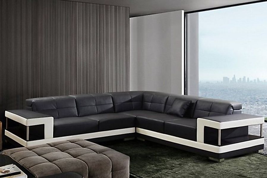JVmoebel Ecksofa Ledersofa L-Form Couch Wohnlandschaft Garnitur Sofa Sofas günstig online kaufen