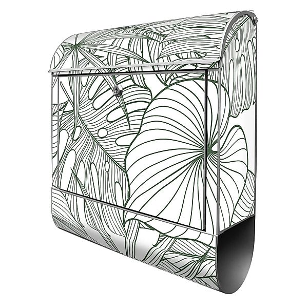 Banjado Design Briefkasten Silber Pulverbeschichtet 39x47x14cm 2 Schlüssel günstig online kaufen