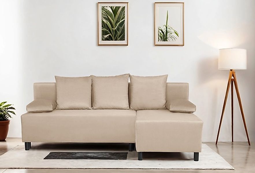 INOSIGN Ecksofa "IWALANI, Schlafsofa mit Bettkasten, Recamiere beidseitig m günstig online kaufen