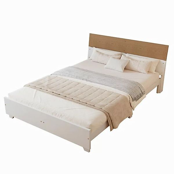 Yorbay Holzbett Doppelbett 160x200 cm (mit 15 Latten, stabilem Mittelfuß un günstig online kaufen