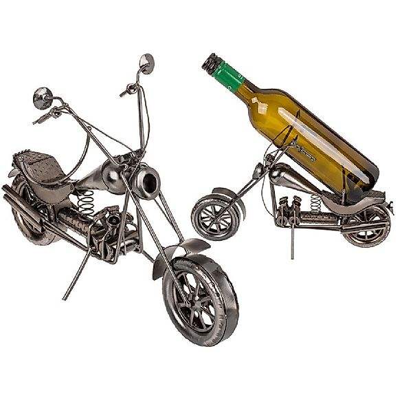 mucHome Weinflaschenhalter Motorrad Metall ca. 32 x 22 cm ideales Geschenk günstig online kaufen