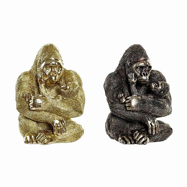 Deko-figur Dkd Home Decor Silberfarben Golden Harz Gorilla (22 X 23,5 X 31 günstig online kaufen