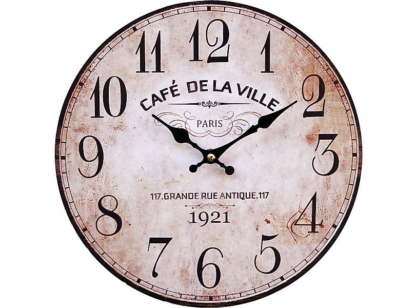 LB H&F Lilienburg Wanduhr Vintage Wanduhr lautlos ohne Tickgeräusche Küchen günstig online kaufen