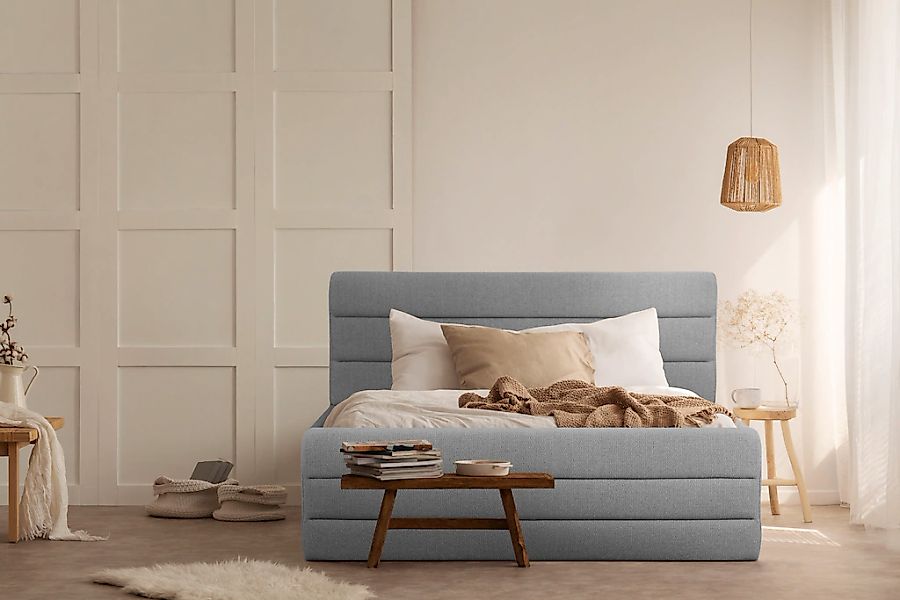 Home affaire Polsterbett "Merrit" Quernaht im Kopf- und Fußteil, in 5 Breit günstig online kaufen