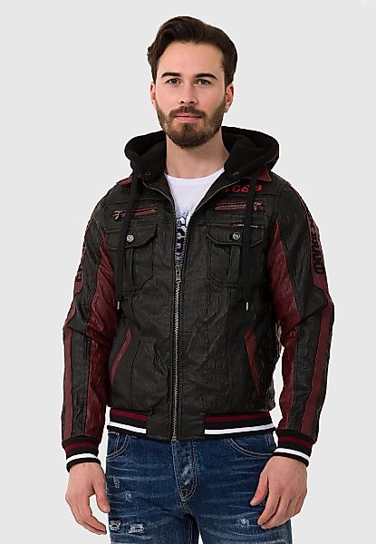 Cipo & Baxx Lederimitatjacke "Jacke", ohne Kapuze, aus Kunstleder günstig online kaufen