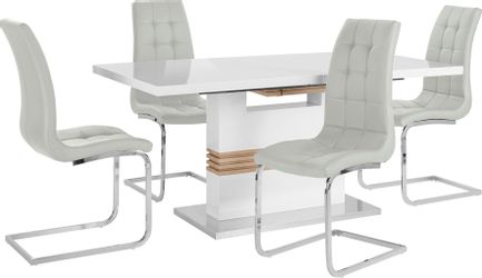 INOSIGN Essgruppe "Perez/Lola" Set, 5 Stk. tlg. mit 4 Stühlen, Tisch auszie günstig online kaufen