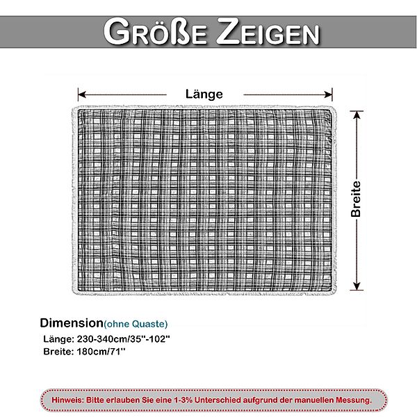 BTTO Sofaschoner Sofahusse Sofadecke mit Quasten, günstig online kaufen