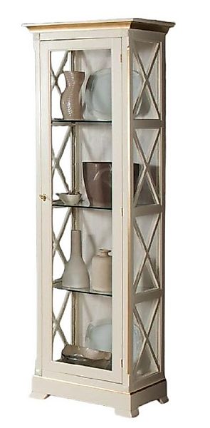 Xlmoebel Vitrine Massive Holz Glasvitrine aus Echtholz für das Wohnzimmer ( günstig online kaufen