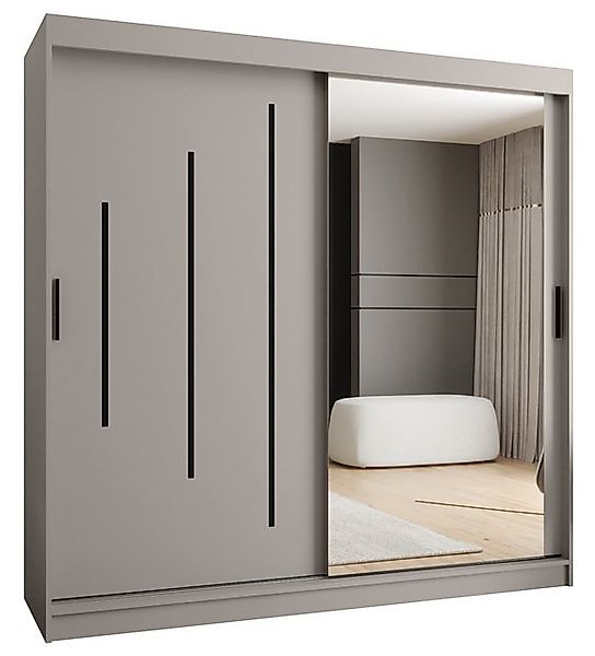ABIKS MÖBEL Schwebetürenschrank RUBINO Y 200 Schlafzimmerschrank mit Schieb günstig online kaufen