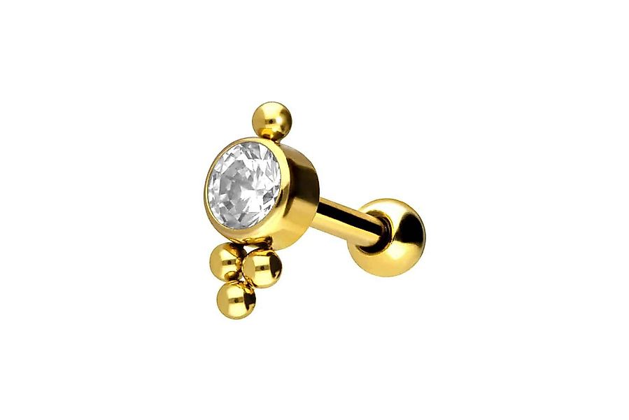 PIERCINGLINE Single-Ohrstecker Chirurgenstahl Ohrpiercing KRISTALL + günstig online kaufen