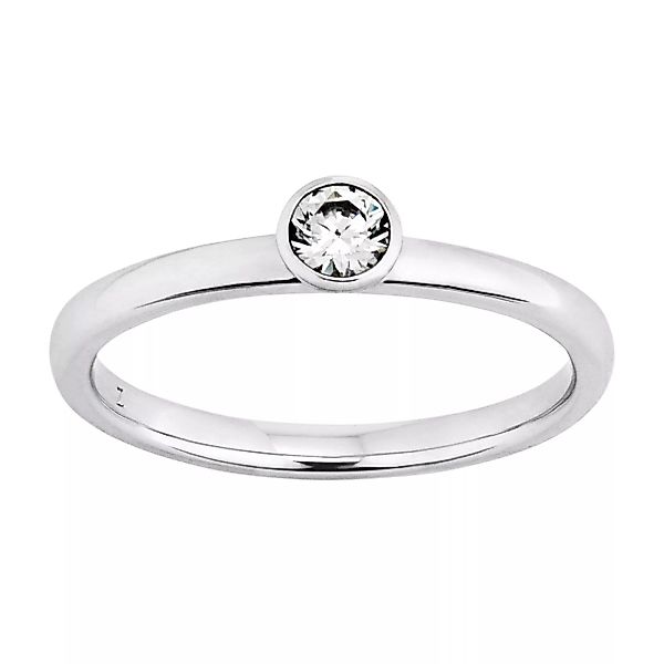 ONE ELEMENT Diamantring "0.2 ct Diamant Brillant Zarge Ring aus 585 Weißgol günstig online kaufen